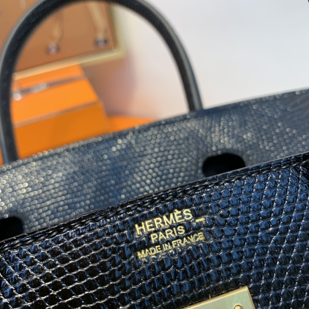 HERMES 爱马仕 birkin 30 lizard 蜥蜴皮 89黑色 金扣 酷酷哒 好帅气