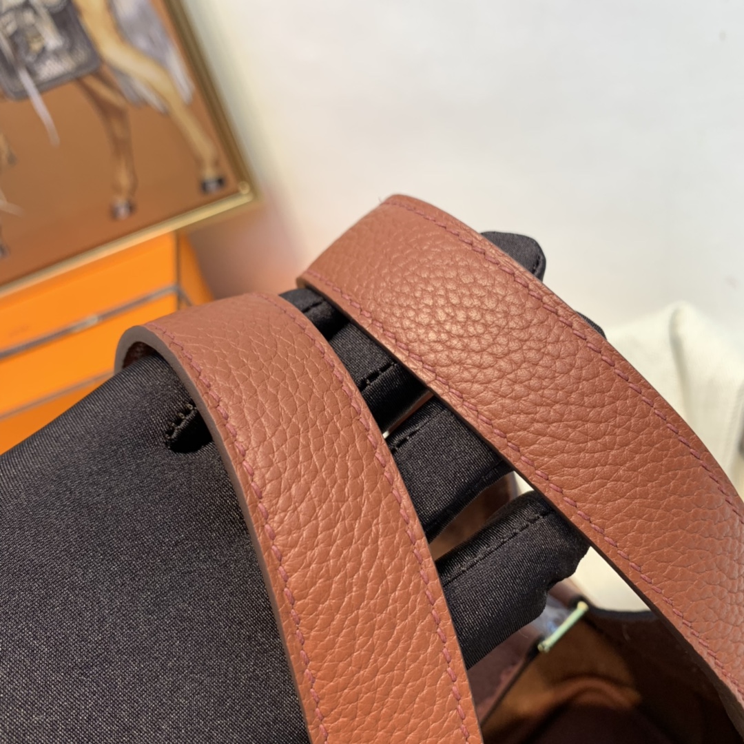 HERMES 爱马仕官网直销 现货  picotin 菜蓝子  Clemence 皮  6C 古铜色 金扣