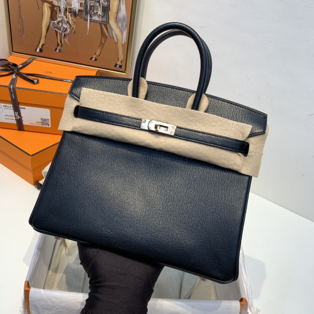 HERMES 订单  25铂金 山羊Chèvre  黑内拼极致粉 玫瑰金扣