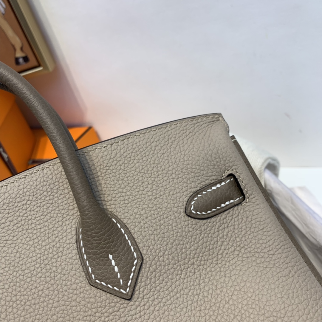 HERMES 订单 订单  25 铂金 togo小牛   斑鸠灰拼大象灰 银