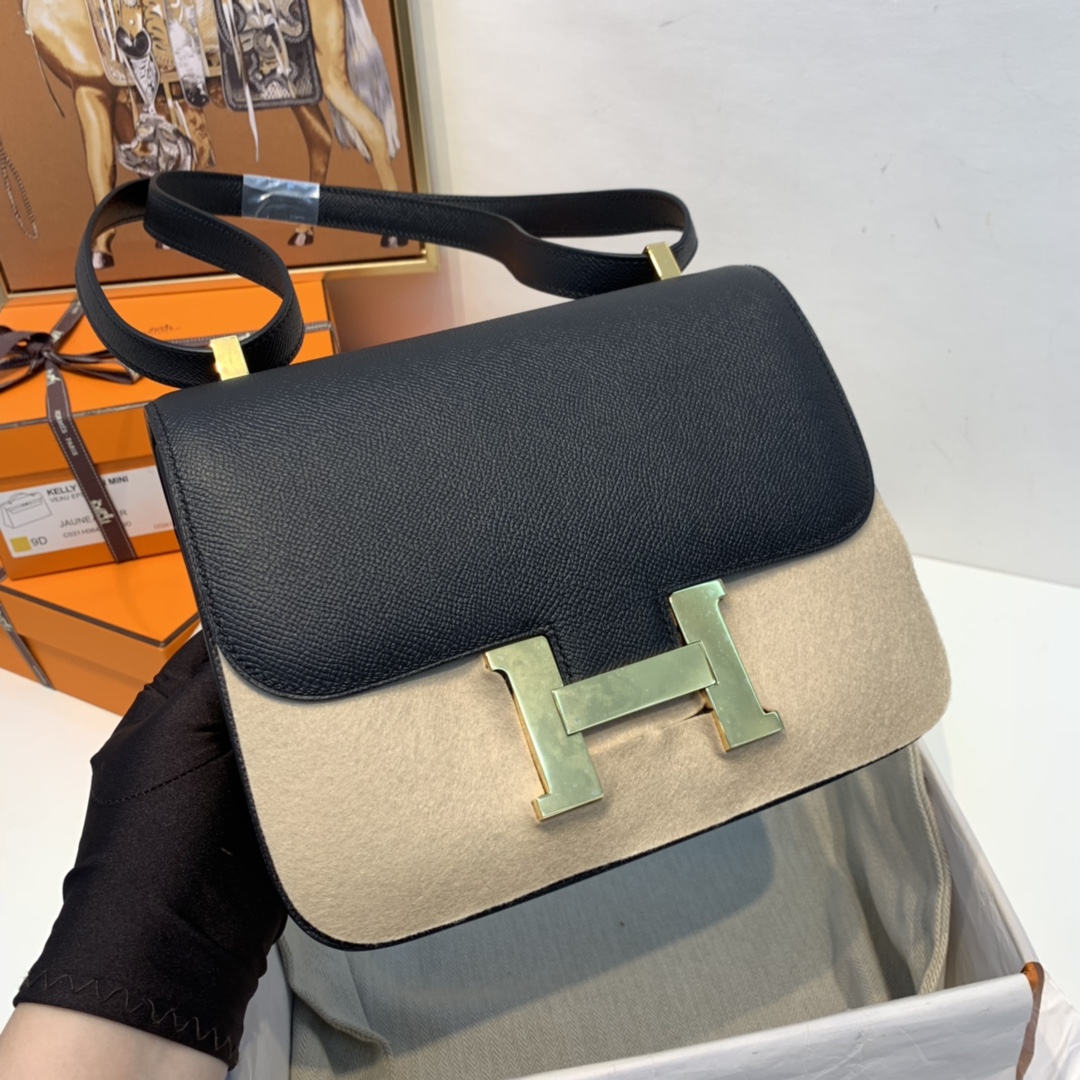 HERMES 爱马仕 订单 24 Constance  epsom 皮  89 黑色金扣