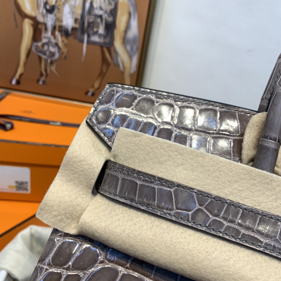 HERMES 爱马仕 订单 30birkin  尼罗两点  81 斑鸠灰 金扣