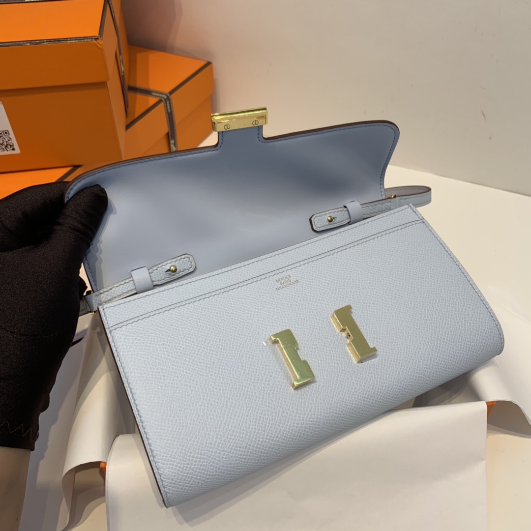 HERMES Constance to go 原厂epsom   T0 雾霾蓝  淡淡的baby blue 超级美~