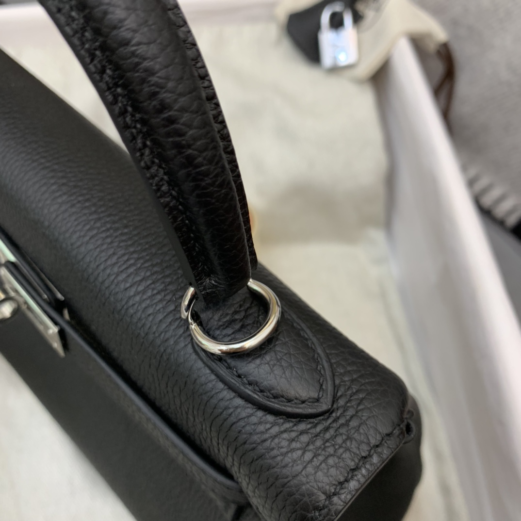 HERMES kelly 25cm togo皮 89黑色 Noir 银扣永远最百搭的黑色
