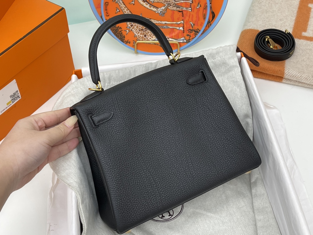 爱马仕 kelly 25cm togo皮 89黑色 Noir 金扣黑色永远最百搭