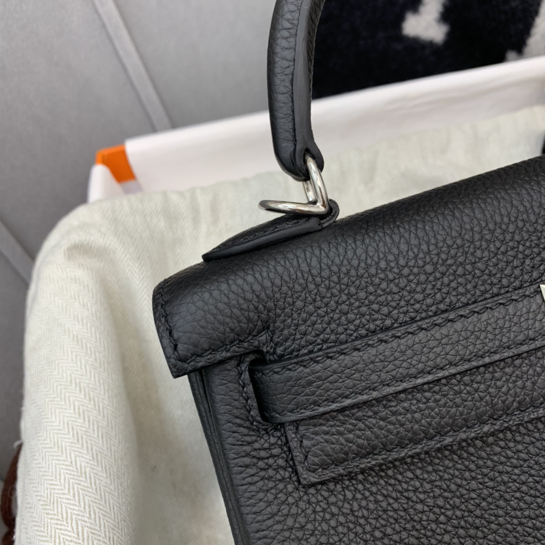 HERMES kelly 25cm togo皮 89黑色 Noir 银扣永远最百搭的黑色