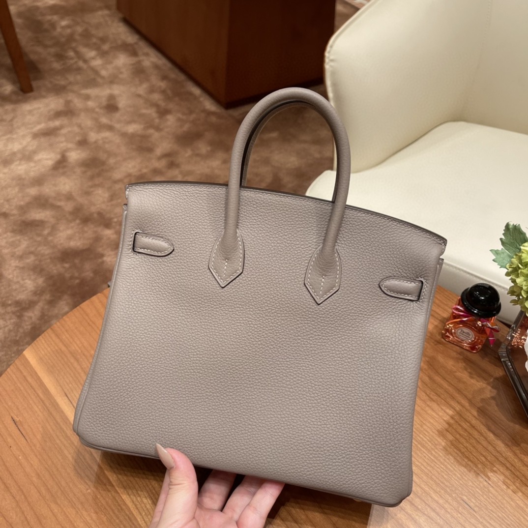 HERMES 25 birkin togo M8 沥青灰 金扣