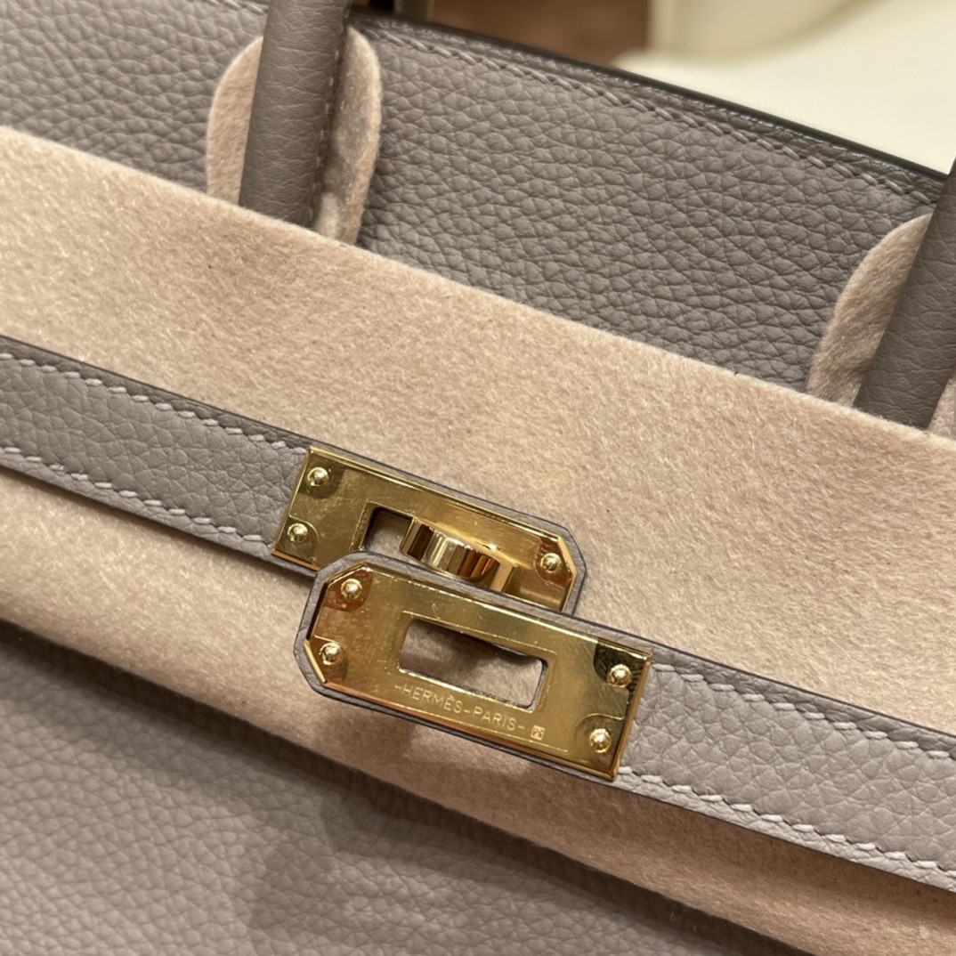 HERMES 25 birkin togo M8 沥青灰 金扣