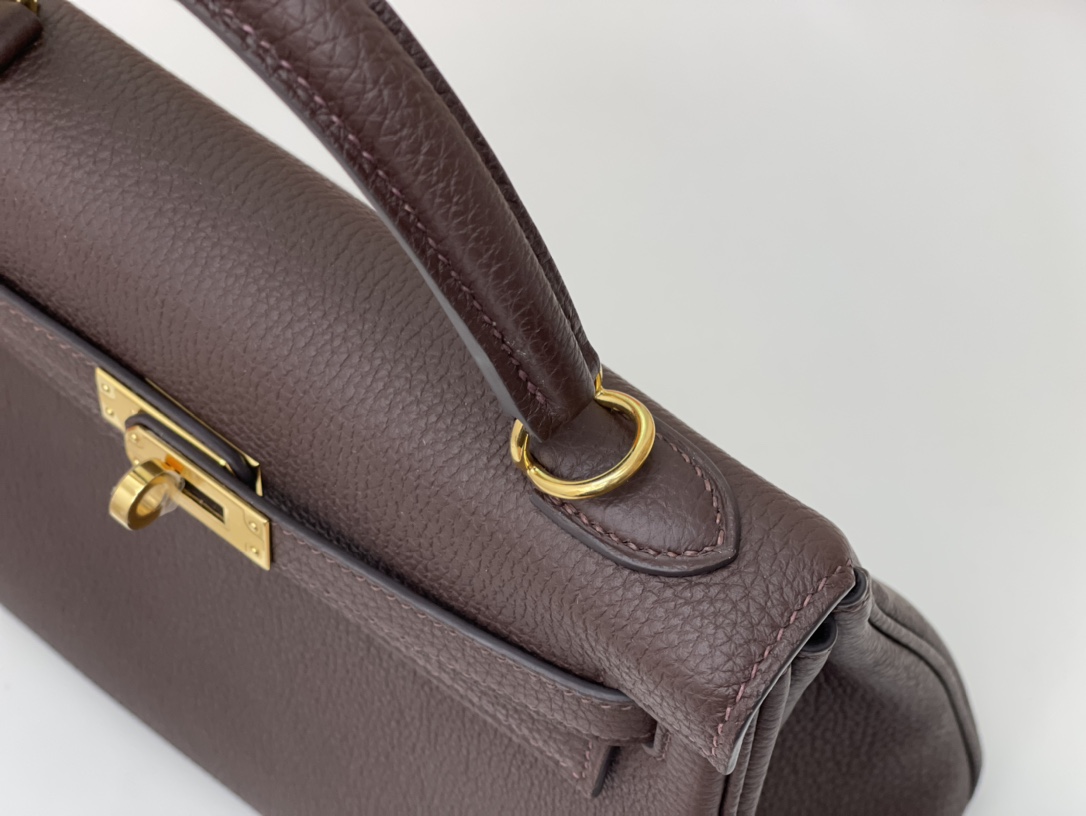HERMES kelly 25cm togo皮 41哈瓦那色 金扣无敌气场
