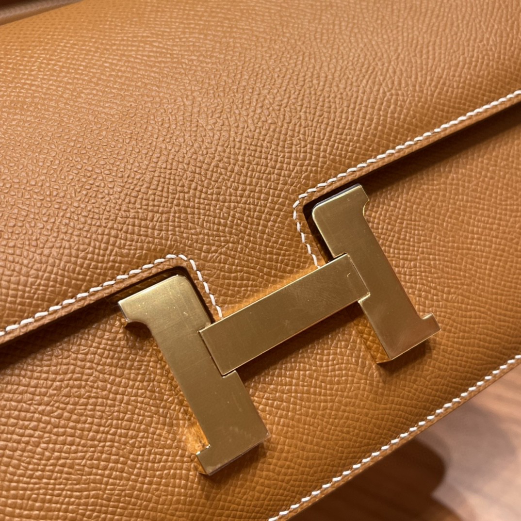 HERMES 爱马仕 constance elan 26cm   epsom  37 金棕 金扣