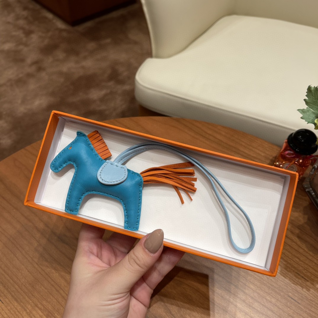 HERMES 爱马仕 小马挂件 现货 北方兰 马卡龙 经典橙色