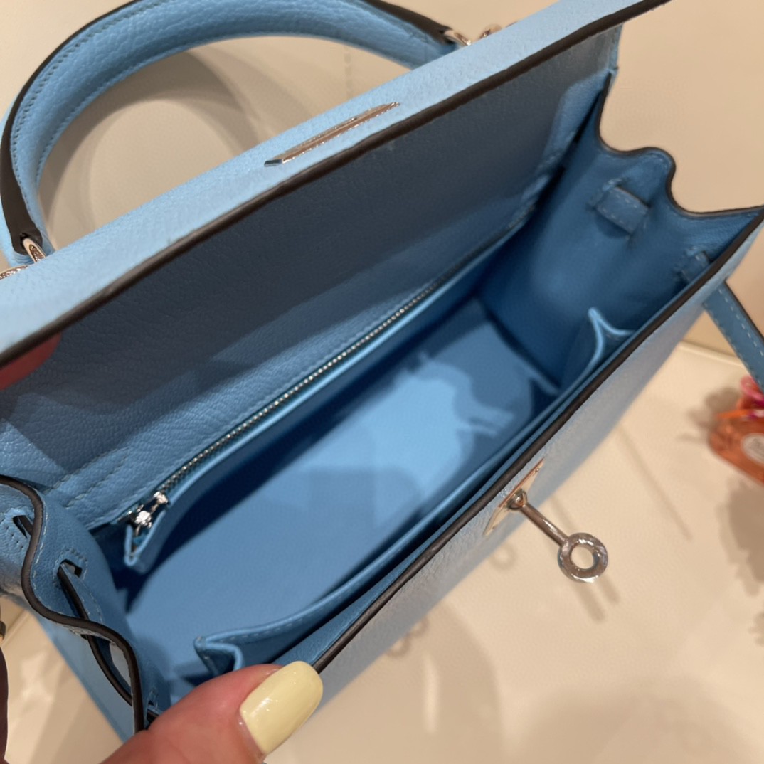 爱马仕 HERMES Kelly 25cm epsom皮 VIP定制 马蹄印 18 大象灰拼2S 风衣灰 金扣