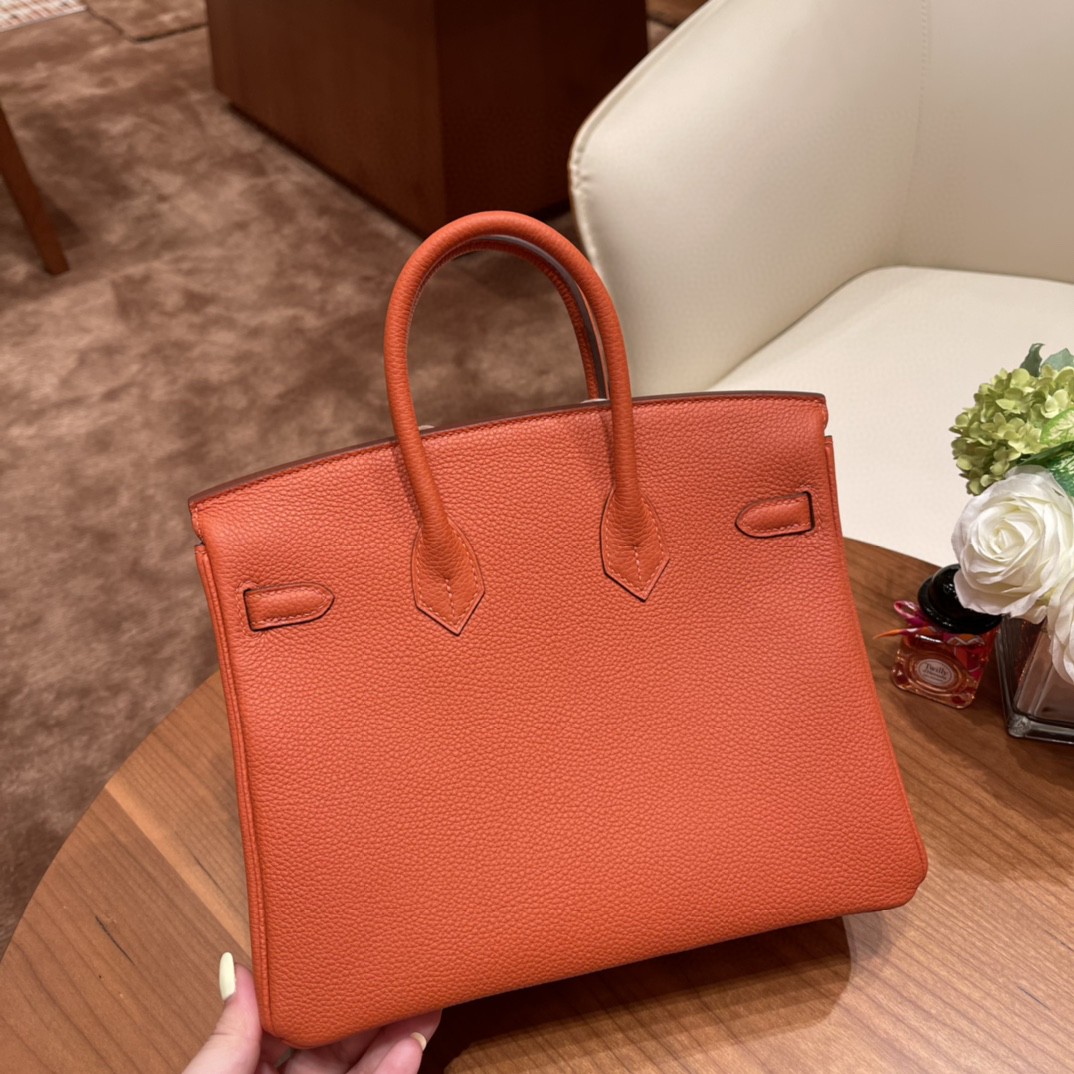 HERMES 爱马仕 现货 25铂金 togo 番茄红