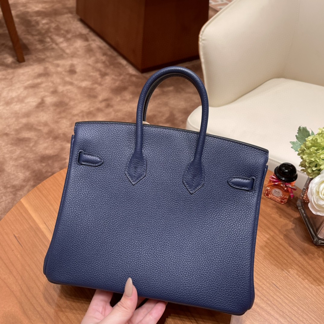 爱马仕 birkin 25cm 经典款必备传承之作 togo皮质柔软 纹路清晰饱满 75 宝石蓝金扣 超级百搭色
