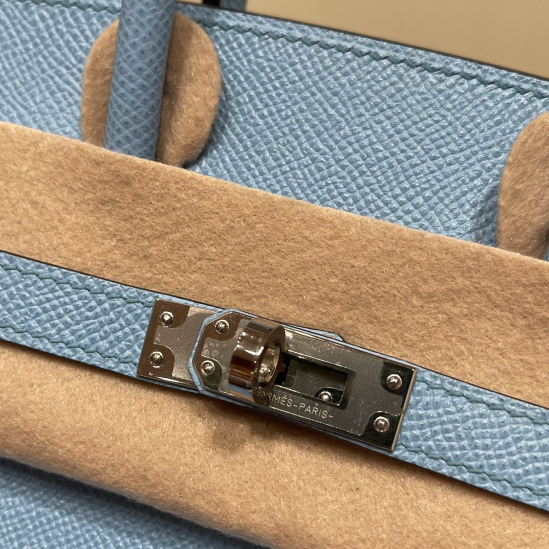 HERMES 爱马仕 Birkin 25  Epsom 皮 7N 糖果蓝 银扣