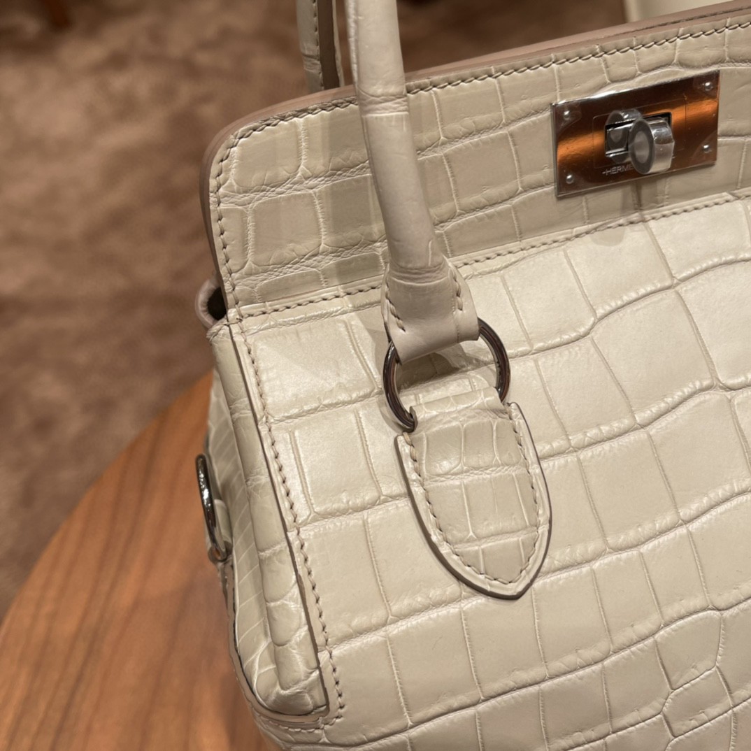 HERMES 20 toolbox 牛奶盒 简单方便  巨能装  尼罗鳄鱼 8L 冰川白 银扣 正品开版 入柜无压力
