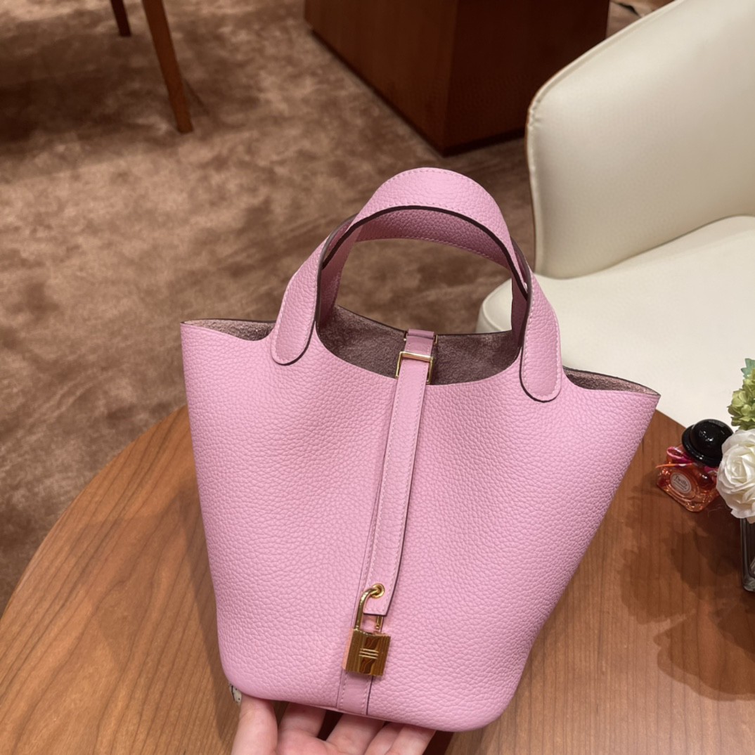 HERMES picotin 18cm 超级百搭的菜篮子 入门款实用款，容量大 超级推荐 Tc皮 X9 锦葵紫 金扣