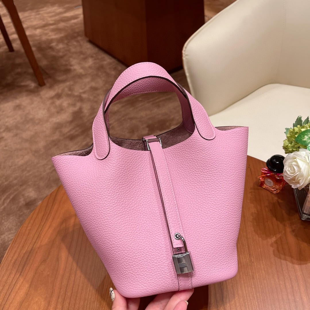 HERMES picotin 18cm 超级百搭的菜篮子 入门款实用款，容量大 超级推荐 Tc皮 X9 锦葵紫 银扣