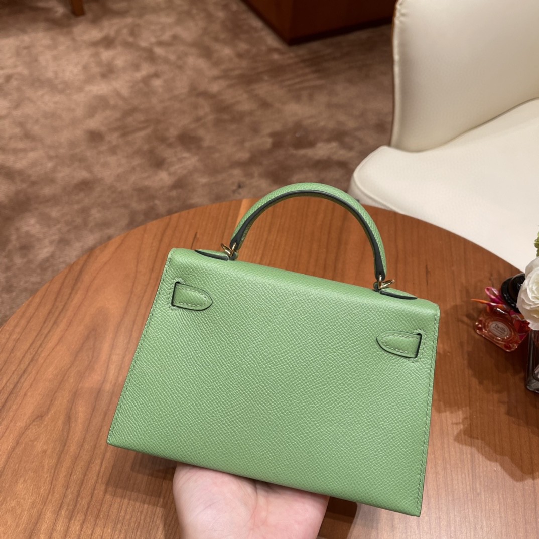 Hermes Mini Kelly 二代 特别精致小巧 热销度 EPSOM 皮 牛油果绿