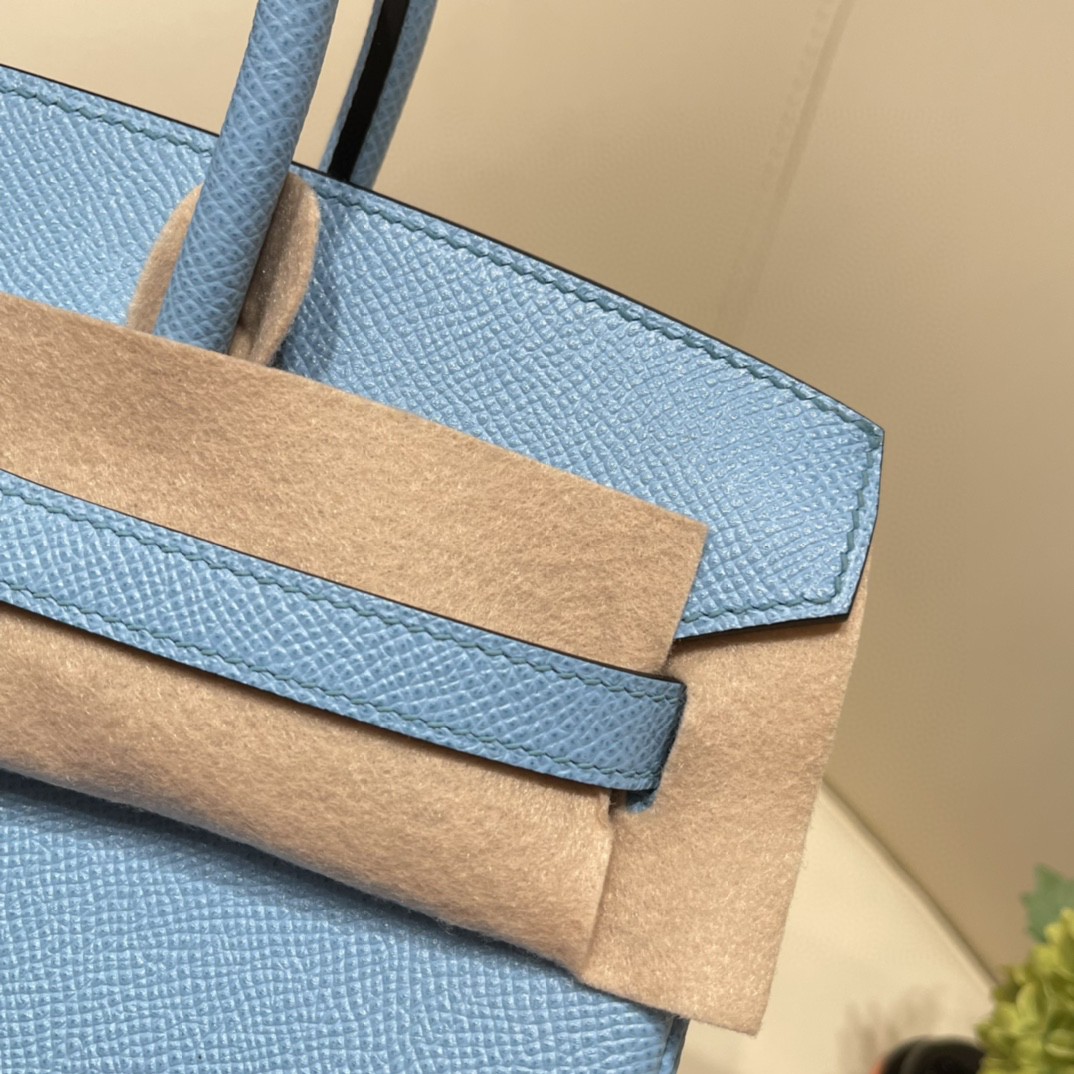 HERMES 爱马仕 Birkin 25  Epsom 皮 7N 糖果蓝 金扣