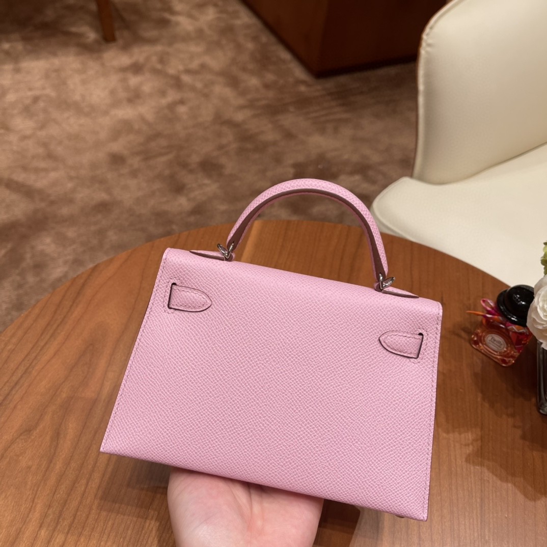 Hermes Mini Kelly 二代 特别精致小巧 热销度 EPSOM 皮 粉色