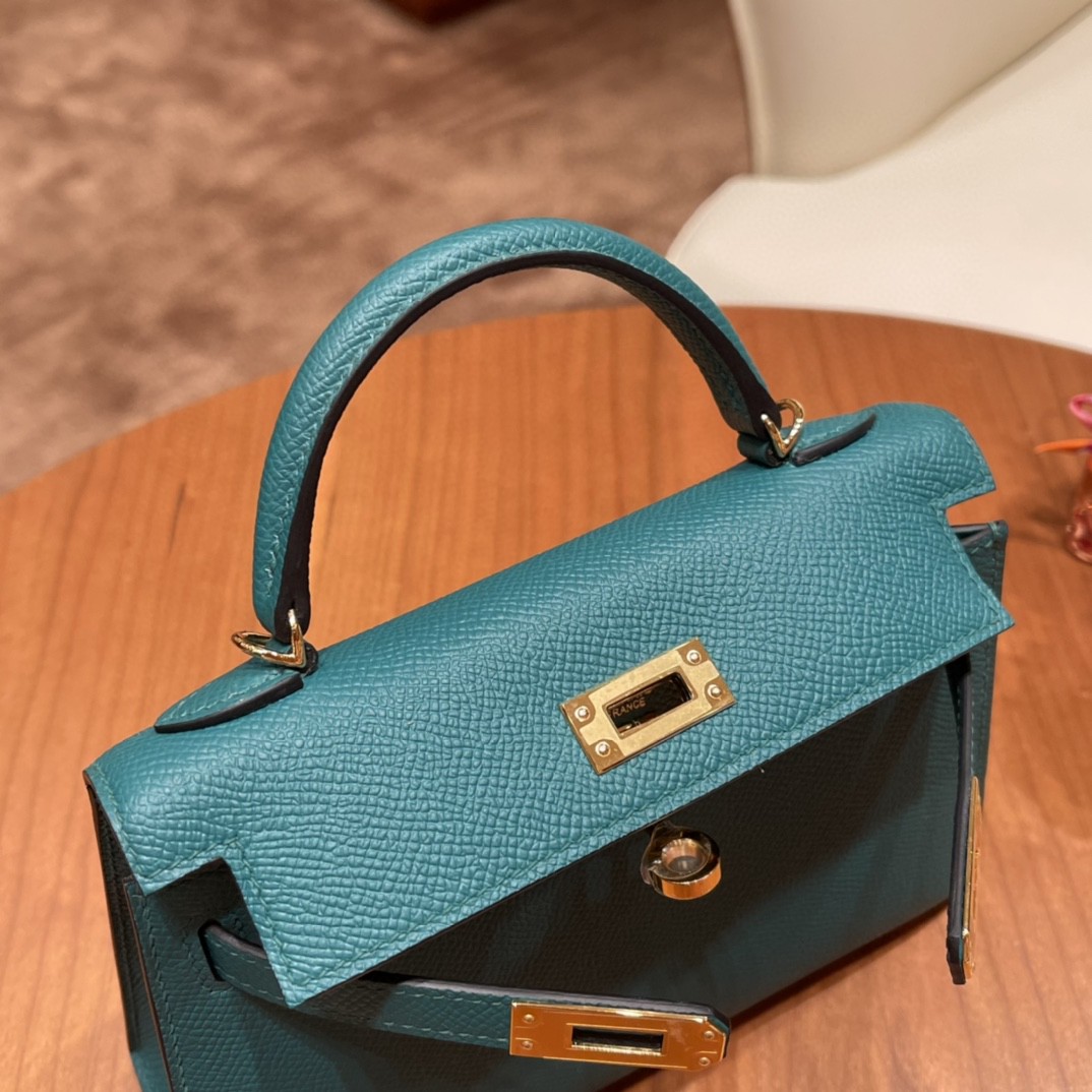 Hermes Mini Kelly 二代 特别精致小巧 热销度 EPSOM 皮 祖母绿
