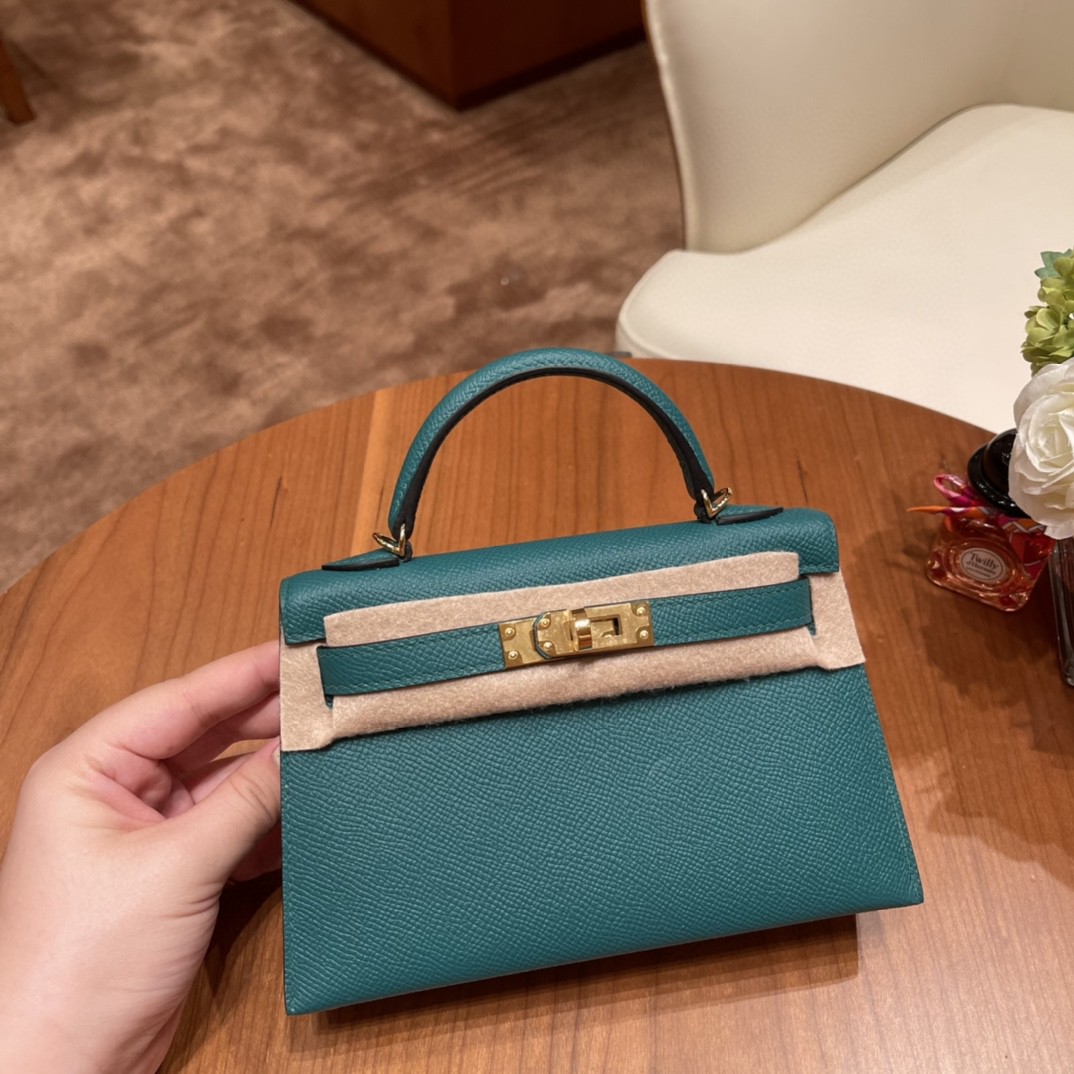 Hermes Mini Kelly 二代 特别精致小巧 热销度 EPSOM 皮 祖母绿