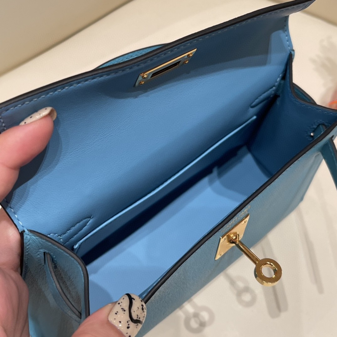 Hermes Mini Kelly 二代 特别精致小巧 热销度 EPSOM 皮 北方兰