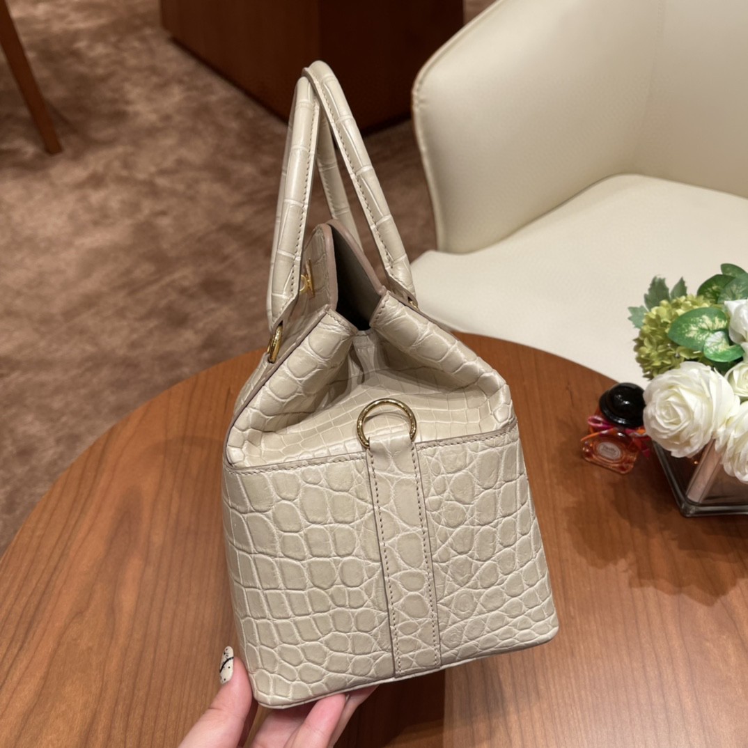 HERMES 20 toolbox 牛奶盒 简单方便  巨能装  尼罗鳄鱼 8L 冰川白 金扣 正品开版 入柜无压力
