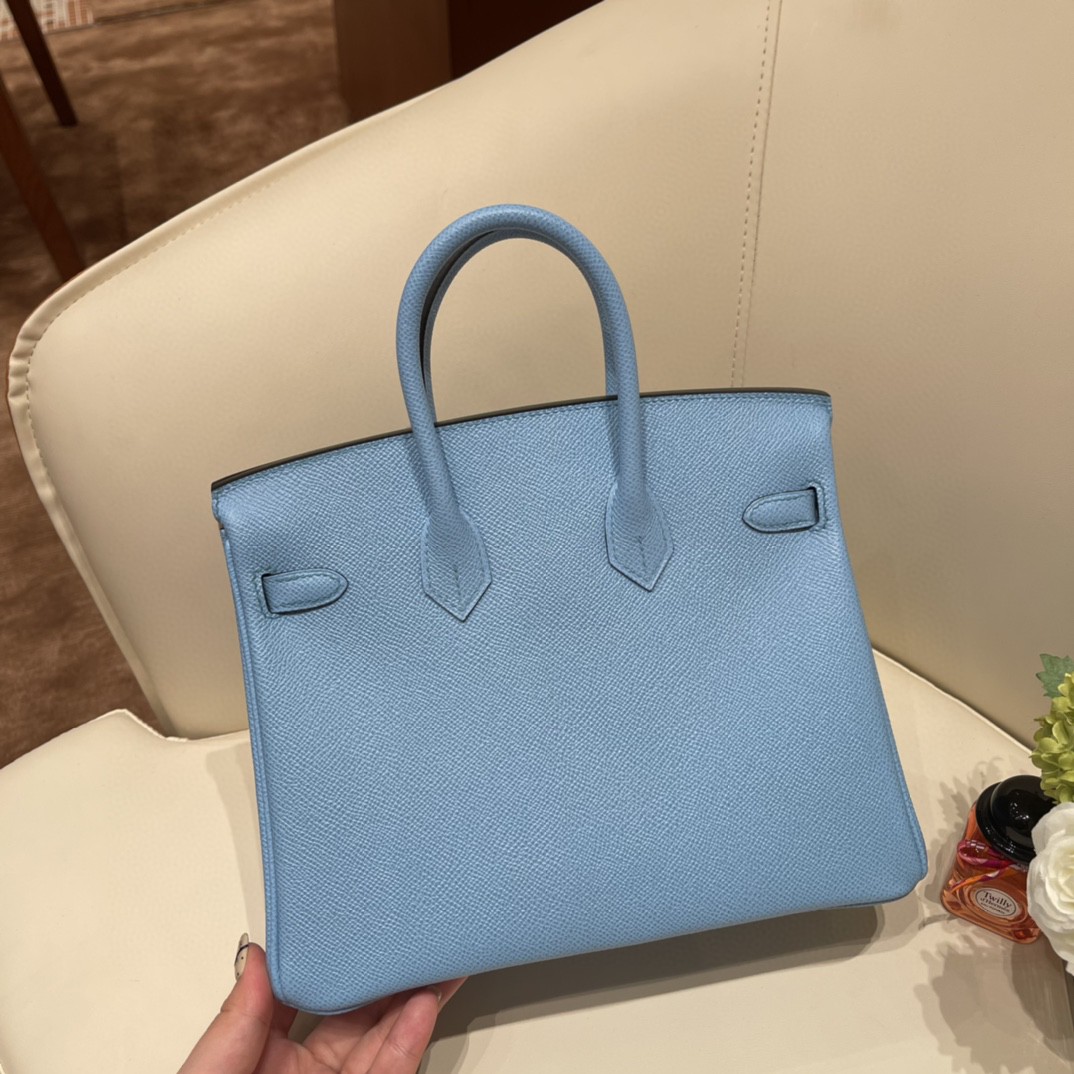 HERMES 爱马仕 Birkin 25  Epsom 皮 7N 糖果蓝 金扣