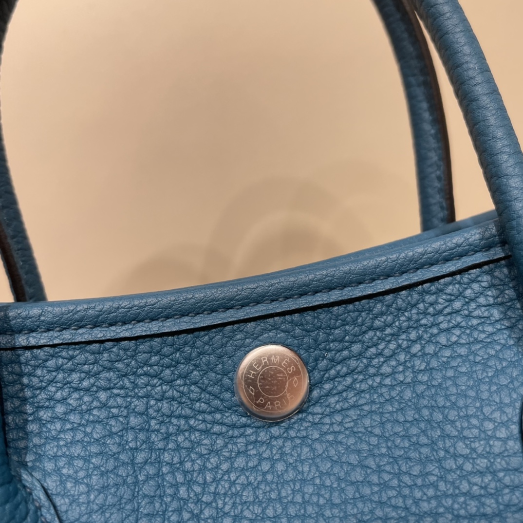 Hermes 爱马仕 Garden party /花园包 30 Negonda皮 耐用 容量可观 很适合通勤逛街又低调 7P 普鲁士蓝 银扣