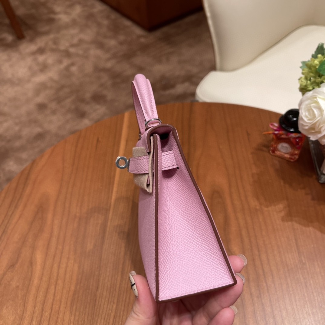 Hermes Mini Kelly 二代 特别精致小巧 热销度 EPSOM 皮 粉色