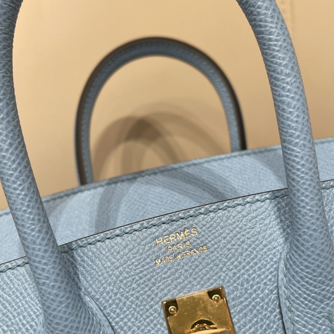 HERMES 爱马仕 Birkin 25  Epsom 皮 7N 糖果蓝 金扣
