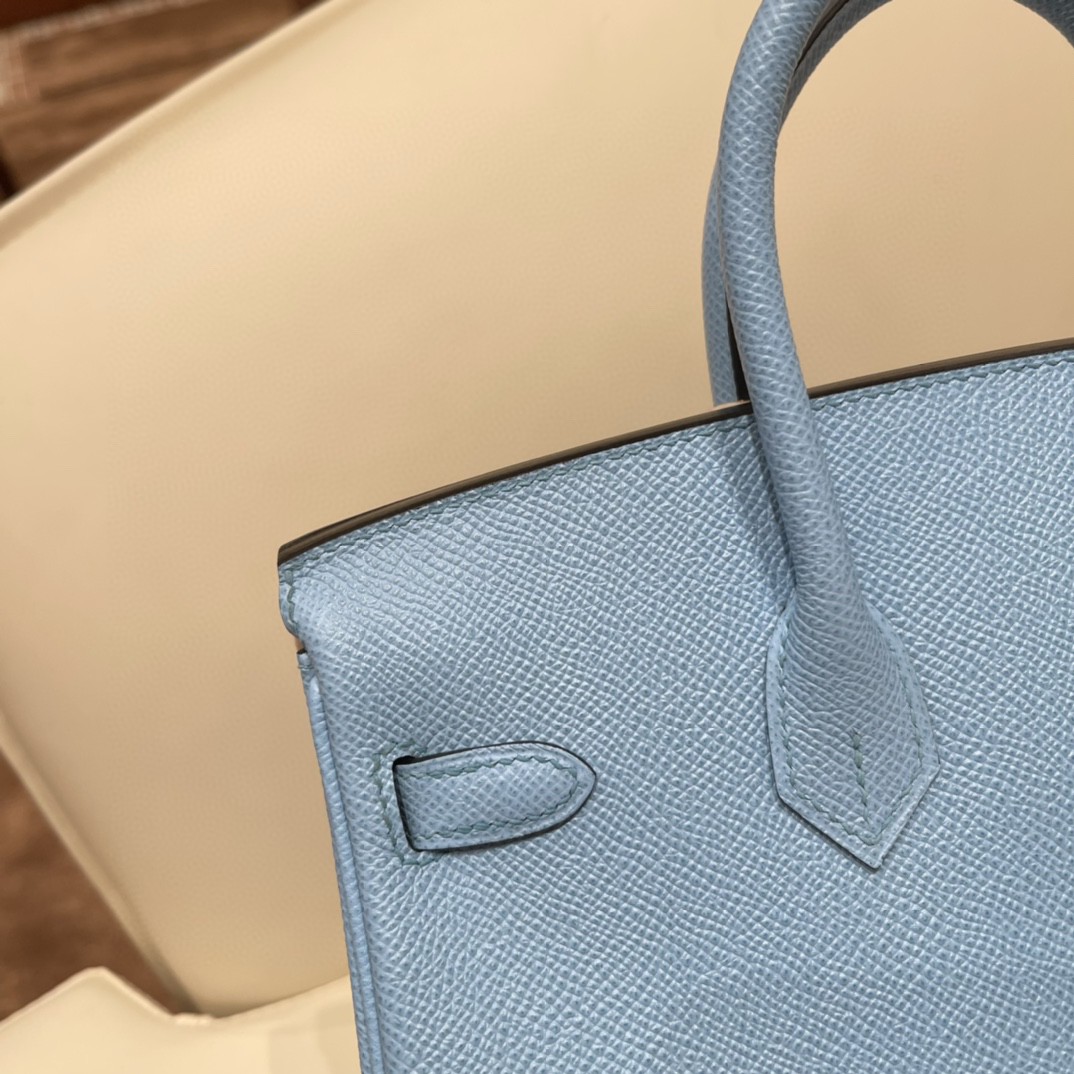 HERMES 爱马仕 Birkin 25  Epsom 皮 7N 糖果蓝 金扣