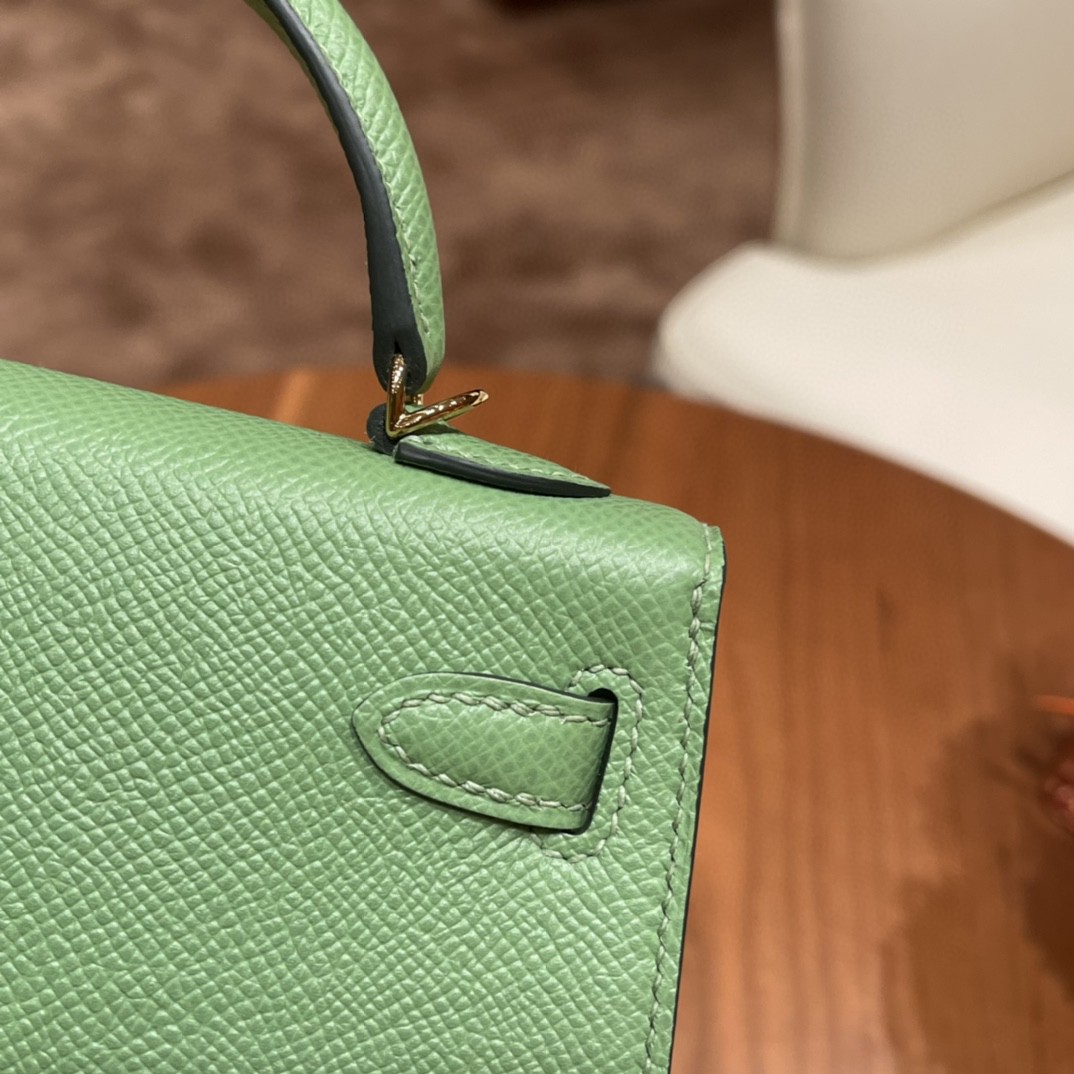 Hermes Mini Kelly 二代 特别精致小巧 热销度 EPSOM 皮 牛油果绿
