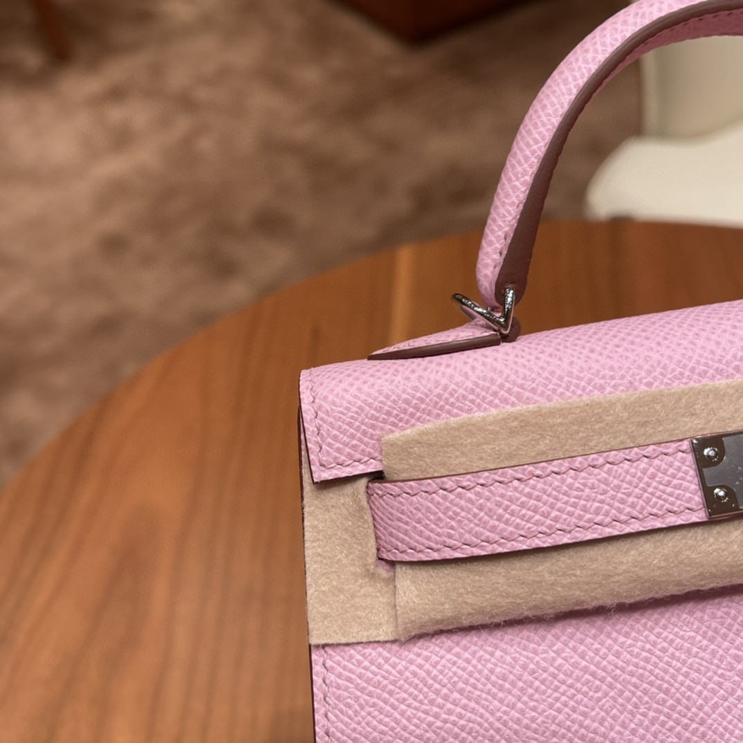 Hermes Mini Kelly 二代 特别精致小巧 热销度 EPSOM 皮 粉色