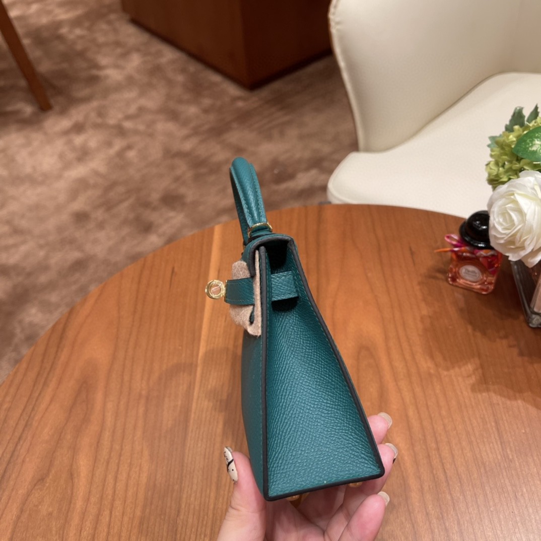 Hermes Mini Kelly 二代 特别精致小巧 热销度 EPSOM 皮 祖母绿