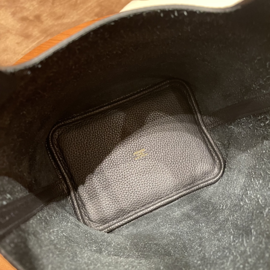 Hermes picotin 18cm 各种风格都能驾驭的了的菜篮子 clemence 皮 89 黑色 金扣