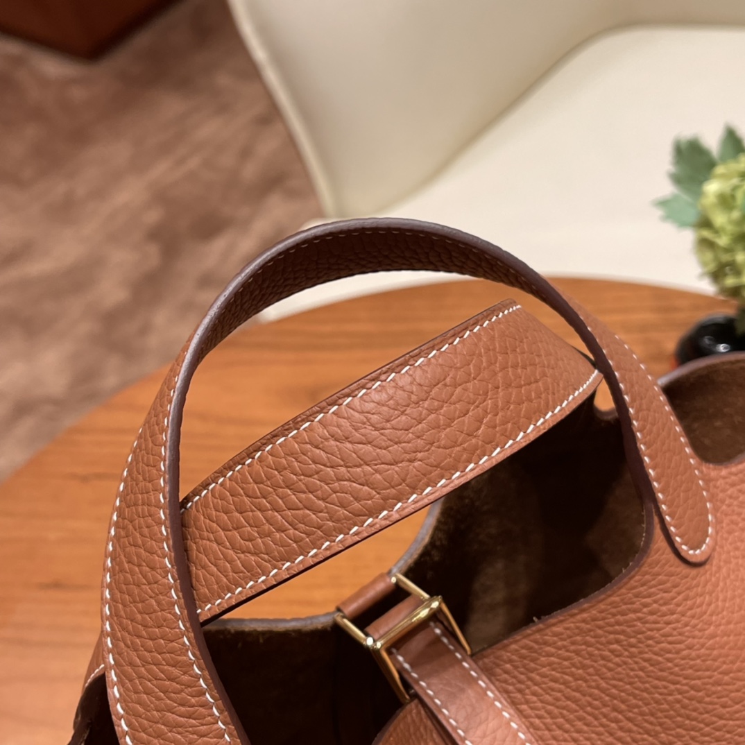 Hermes picotin 18cm 各种风格都能驾驭的了的菜篮子 clemence 皮  37 金棕 金扣