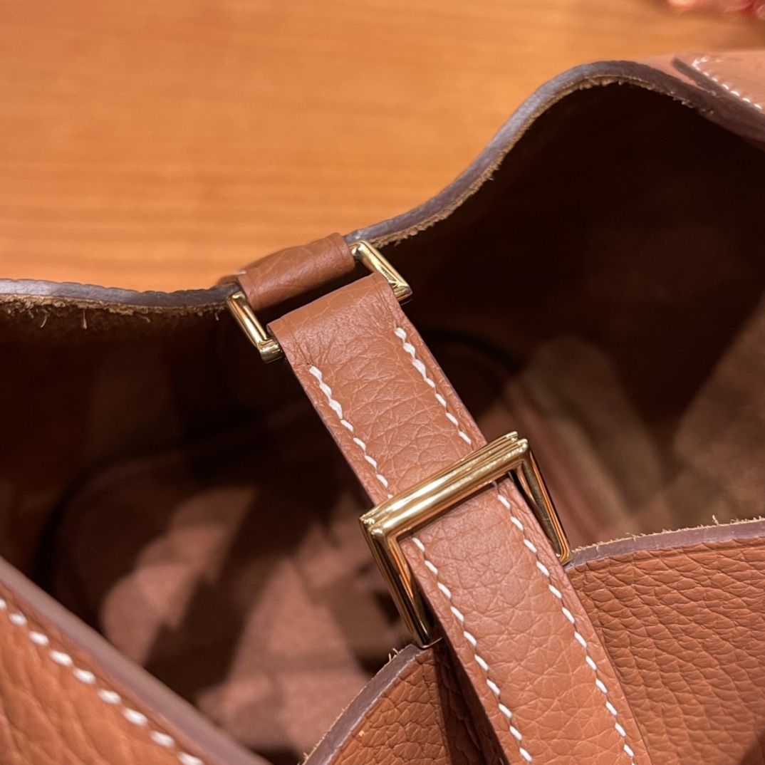 Hermes picotin 18cm 各种风格都能驾驭的了的菜篮子 clemence 皮  37 金棕 金扣
