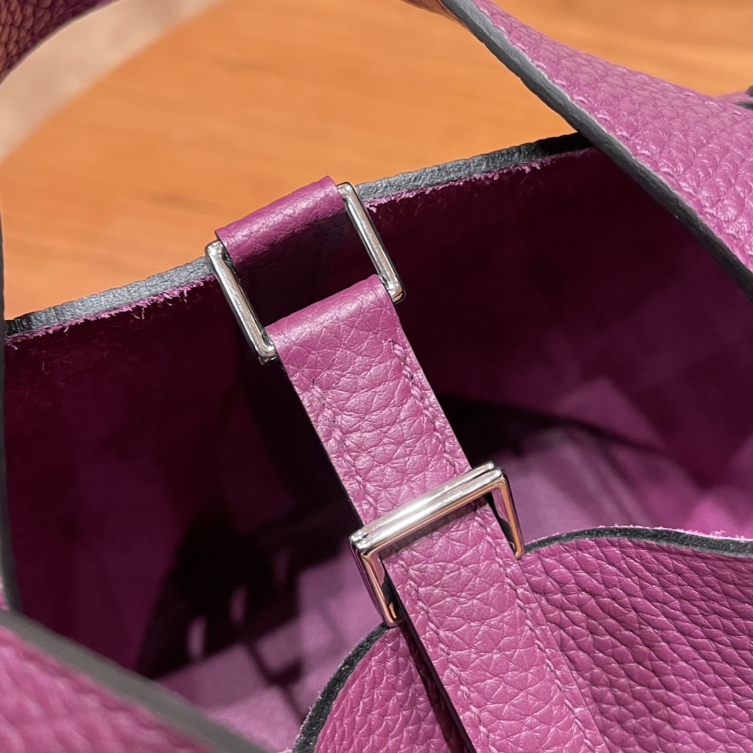 Hermes picotin 18cm 各种风格都能驾驭的了的菜篮子 clemence 皮  P9 海葵紫 银扣