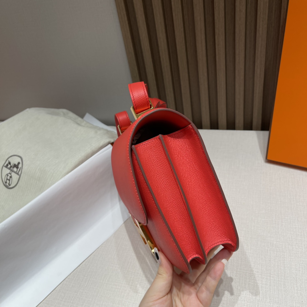 HERMES 爱马仕 Constance 康康 Constance 24cm Epsom皮 T5 西瓜红Rose Jaipur