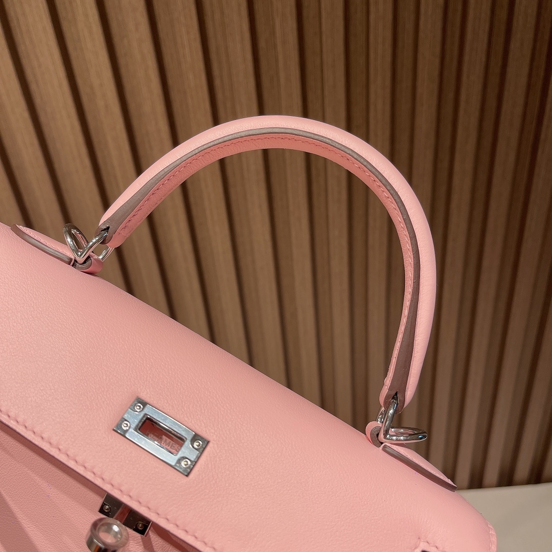 HERMES 爱马仕 Kelly 25cm swift皮 3Q粉 Rose Sakura 温柔之最 是多少人心中的白月光