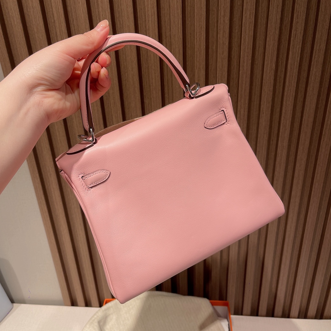 HERMES 爱马仕 Kelly 25cm swift皮 3Q粉 Rose Sakura 温柔之最 是多少人心中的白月光