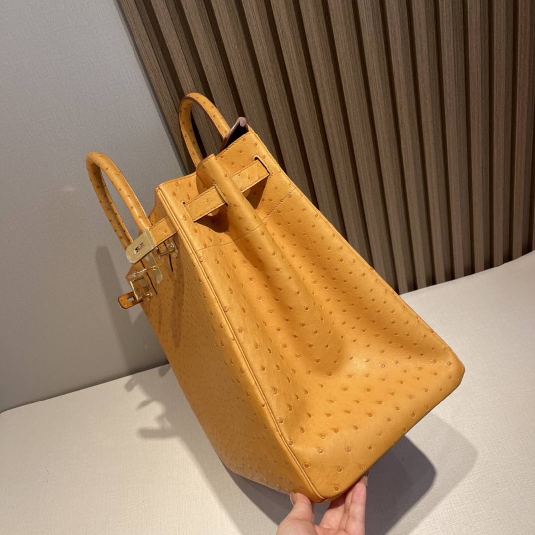 HERMES 爱马仕 超酷的HAC 40cm 鸵鸟自重可以接受 可以作为短途旅行袋 22 赛蜂皇 93 orange