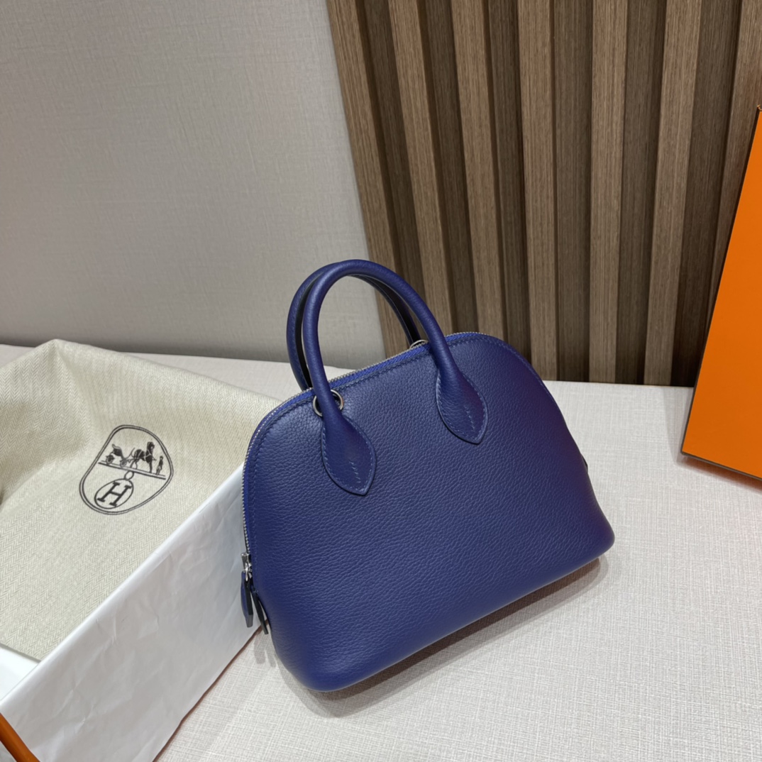 HERMES Bolide mini Evercolor皮 M3 水墨蓝Blue Encre 可可爱爱 小个子也轻松驾驭