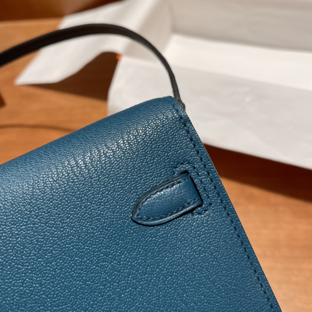 HERMES 爱马仕Kelly to go小斜挎 山羊皮Chevre Mysore 进口蜜蜡线 全手工制作