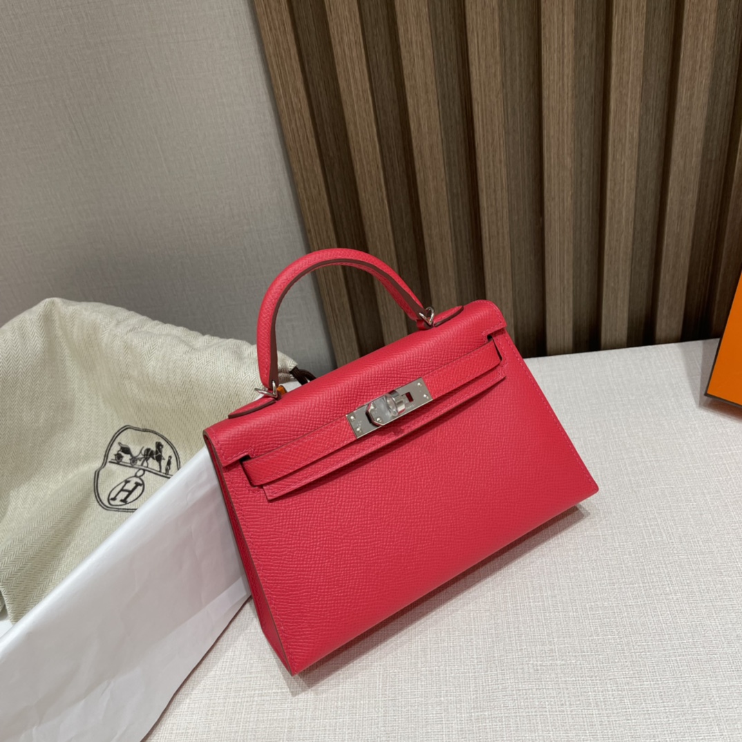 HERMES 爱马仕 Mini Kelly 二代 Epsom皮 mini届的扛把子 行情价很明朗 众人心中的白月光 i6 极致粉Rose Extreme
