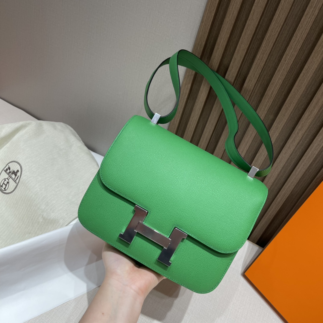 HERMES 爱马仕 Constance 24cm Epsom皮 1K 竹子绿Bamboo  生机勃勃 显高级的耐看高级绿