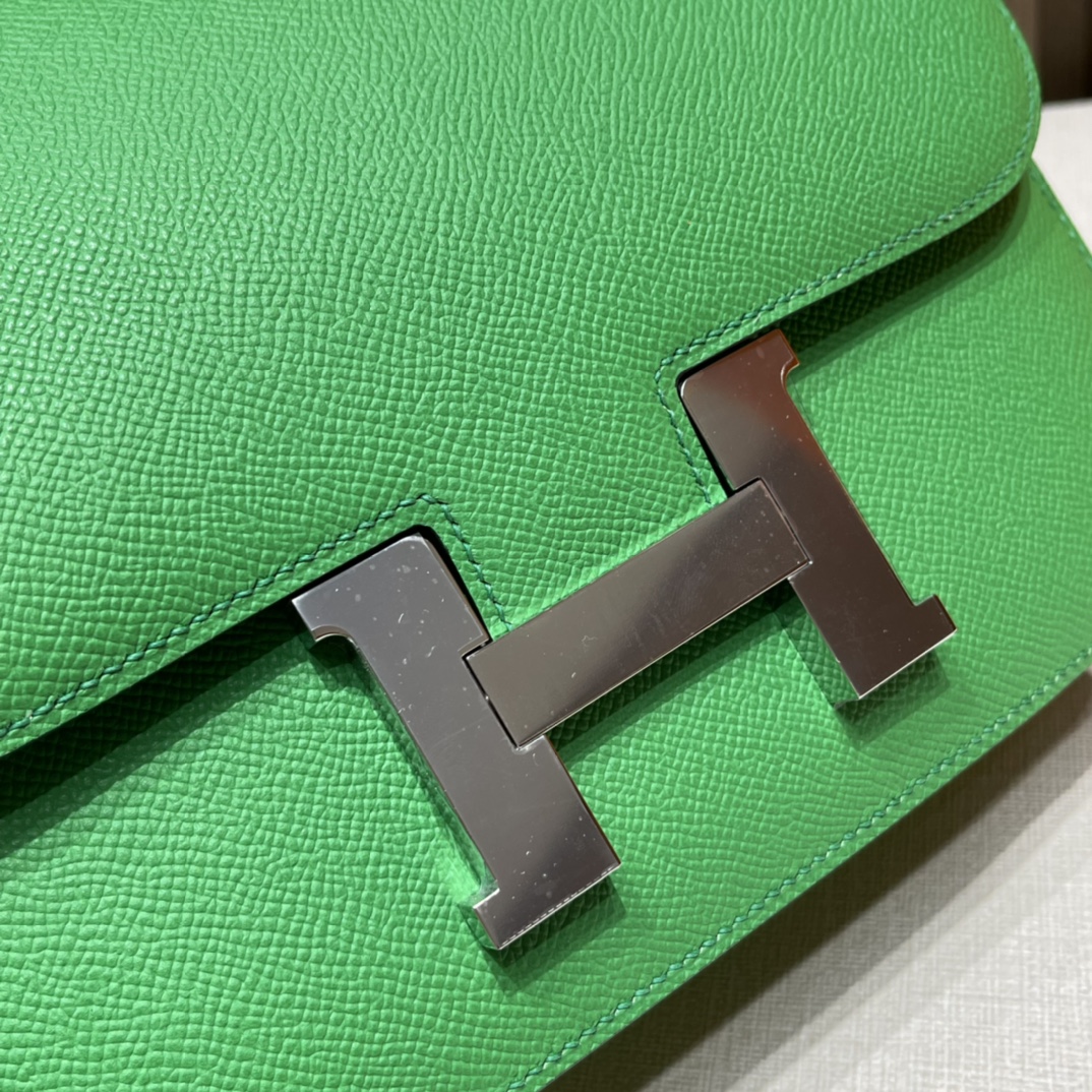 HERMES 爱马仕 Constance 24cm Epsom皮 1K 竹子绿Bamboo  生机勃勃 显高级的耐看高级绿
